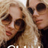 Dollger Metal Double Circle Wire Frame Oversized Round Sunglasses for Women...