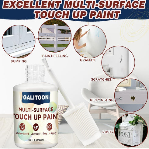 White Touch Up Paint Pen, 1 Fl Oz Semi-Gloss Multi Surface White Paint Pen, Interior & Exterior Chalk Paint, All in One Paint Repairs Bath, Door, ...