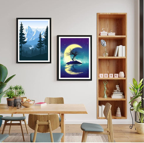 FILASLFT Diamond Painting Kits for Adults,Mountain Diamond Art Kits,Paint with Diamonds Round for Gift,Abstract Landscape Painting Wall Decor(Fore...