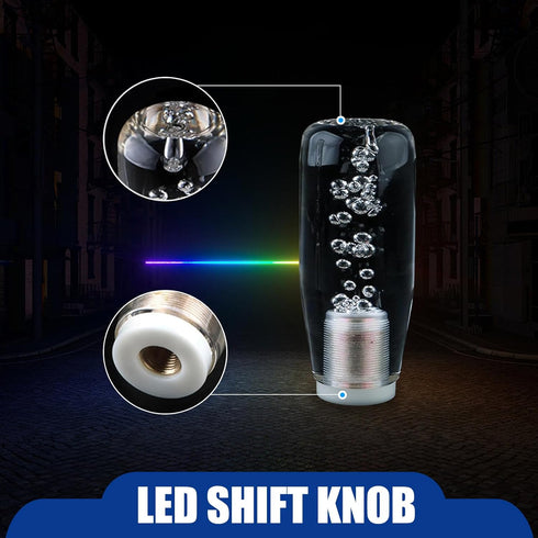 1 PC Car Personalized Gear Shift Head, LED Illuminated Crystal Bubble Shift Knob Wave Stick Head, 3.93" Cool Shift Head, Replacement Modification ...