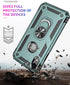SunStory Compatible with iPhone XR Case with HD Screen Protector, Phone Case with Magnetic Ring Kickstand for iPhone XR 2018,Green...