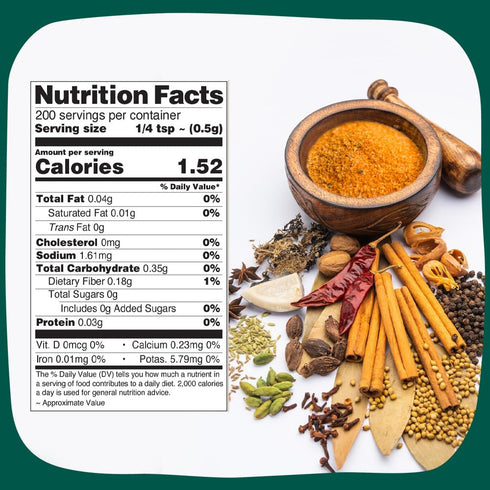 SPICE TRAIN, Garam Masala Powder (3.53oz/100g) Blend of 14 Indian Spices | Aromatic, Gluten Free & Non GMO | 100% Pure, No Fillers, Perfect For Co...