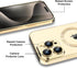 for iPhone 15 Pro Case Magsafe, Magnetic Clear Phone Case with Screen Protector and Camera Cover, Transparent Electroplated Case for Women/Girl/Me...