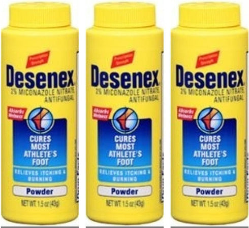 Desenex Foot Powder for Athlete's Foot 1.5 oz Travel Size (Pack of 3)...