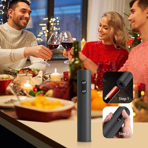 Wine Opener Wine Bottle Opener Electric Wine Bottle Openers?Battery Operated Automatic Wine Corkscrew for Wine Lovers Gift Women Men (Black)...