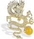 Vintage Large Crystal Flying Dragon Brooch Pin Rhinestone Animal Broach Badge Lapel Pin for Men Pendant...