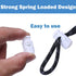 J.CARP 30Pcs White Plastic Cord Locks End Spring Toggle Stopper, Single Hole Elastic Cord Adjuster, Suit for Drawstrings, Bags, Shoelaces, Clothin...
