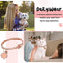Hillban Dog Chain Rose Gold-plated Diamond Collar with Heart Rhinestones Jewelry Accessories Pet ID Tag Chain Heart Bling Collar with Personalized...