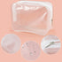 5 Packs Clear Cosmetics Bag TSA Approved, PVC Zippered Toiletry Carry Pouch Portable Makeup Bag for Vacation Travel, Bathroom and Organizing Water...