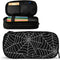 Large Capacity Black Spider Web Pencil Case with Zippers Storage Pouch Holder Pencil Box Marker Organizer Bag with Compartments for Office Supplie...