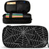 Large Capacity Black Spider Web Pencil Case with Zippers Storage Pouch Holder Pencil Box Marker Organizer Bag with Compartments for Office Supplie...