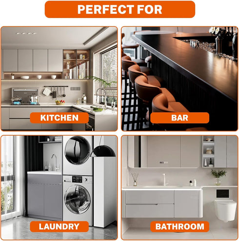 Silicone Kitchen Sink Splash Guard Faucet Mat (24" x 5.5"), 5° Slope Faucet Draining Mat, Faucet Handle Drip Catcher Tray Sink Drain Faucet Pad Be...