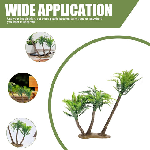 BESTOYARD Artificial Coconut Tree Decor Mini Tropical Palm Trees Fairy Garden Landscape Scenery Decoration...