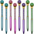 Maydahui 24PCS Crystal Gem Ballpoint Pen Retractable Colorful Pearl Quicksand Pens Black Ink for Students Party School Office...