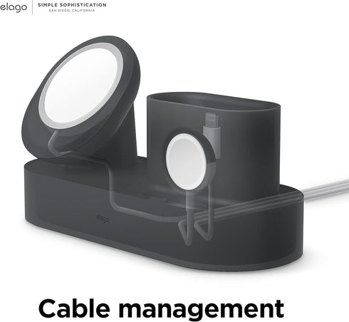 elago MS Charging Station 2 - Compatible with iPhone 15, iPhone 14, MagSafe Charger, iPhone 13, iPhone 12 AirPods Pro 2, AirPods Pro, and All Appl...