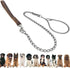 Dog Chain Leash, 304 Stainless Steel Dog Short Lead Metal Heavy Duty Chain DIY Double Dog Leashes Self-Assembly Leashes Extension&Coupler. (304 S/...