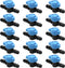 15 Pieces Drip Irrigation 1/2" Barbed Valve Fittings,Shut Off Valve Connectors for 1/2 Inch Drip Irrigation Tubing (.570-.620" ID) Drip Line Parts...