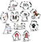 Dog Cookie Cutter Shapes Set of 11 - Metal Animal Dog Theme Biscuit Cutter Molds Includes Corgi, Poodle, Teddy Dog, Alaska, Bichon Frise, Labrador...