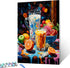 Graffitic Health Breakfast Paint by Numbers Kits with Brushes and Acrylic Pigment on Canvas Painting for Adults, Milk and Orange Juice Arts Crafts...