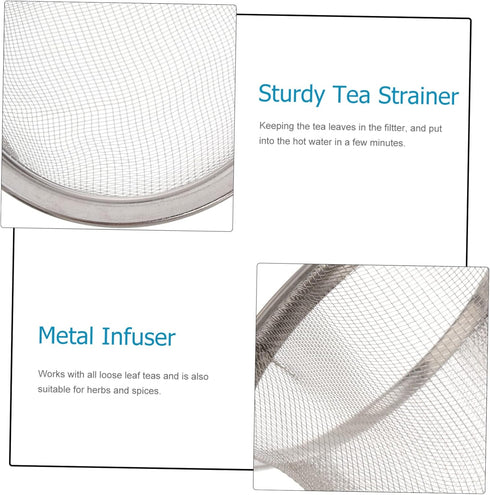 8pcs Tea Screen Tea Infuser Filter Teapot Strainer Replacement Metal Mesh Tea Strainer Tea Pot Strainer Stainless Steel Tea Kettle Metal Infuser S...