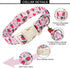 ARING PET Summer Dog Collar-Cute Pink Dog Collar for Small Dogs, Adjustable Strawberry Bees Print Pet Collars Puppy Collar for Small Medium Large ...