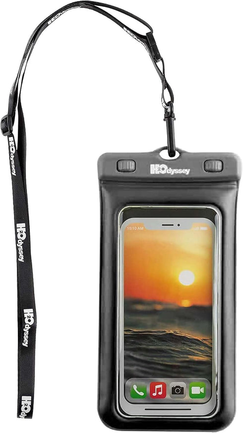 Waterproof Phone Case and Lanyard - Excellent Waterproof Protection - Floats in The Water Black...