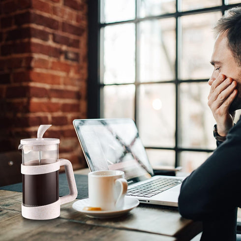 Sivaphe Small French Press 12 fl.oz Light-weight Durable High Borosilicate Carafe with Stainless Steel Filter 0.35L Coffee Maker Frothed...