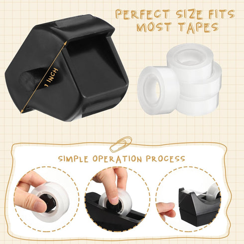 12 Pcs Tape Dispenser Replacement Core Tape Dispenser Core Small Plastic Tape Dispenser Insert for School Office Home Supplies Tape Dispenser Acce...