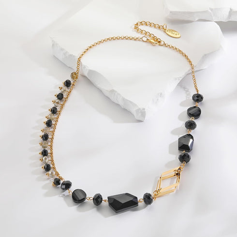 Bocar Statement Necklace for Women Trendy, Crystal Beaded Collar Necklace for Women Fashion Handmade Bib Costume Jewelry Gift...