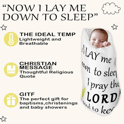 Peryiter Christian Gift for Baby Baptism Gift Plush Baby Blanket with Dotted Backing Baptism Blanket Scripture Quote Bible Verse Blanket for Newbo...