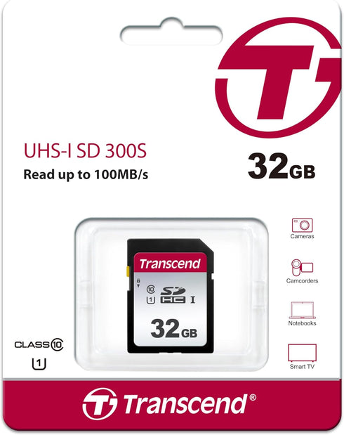 Transcend 32GB SDXC/SDHC 300S Memory Card TS32GSDC300S...