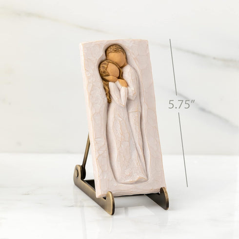 Willow Tree Embrace Plaque, Sculpted Hand-Painted bas Relief...