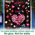 Ivenf Valentines Day Decorations Heart Window Clings Decor, Large Red Pink Heart Tree Cupid Valentines Day Decor for Kids Home School Office Class...