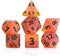 Gate Keeper Games and Dice: Sea Glass Dice: Firebrand - 7pc RPG Set, Flaming Yellow & Fire Damage Orange Frosted Matte Resin, Role Playing Games D...