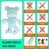 Coniuty DIY Fluid Bear + Bear Keychain Painting Set, Teddy Bear Figure for Creative Fluid Art and Home Decoration (9 Inch, Blank Mold)...