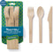 Bambu, Disposable Bamboo Utensils, Set of 100% Organic Biodegradable and Compostable Knives, Forks and Spoons for Weddings, Parties, Picnics, Even...