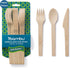 Bambu, Disposable Bamboo Utensils, Set of 100% Organic Biodegradable and Compostable Knives, Forks and Spoons for Weddings, Parties, Picnics, Even...