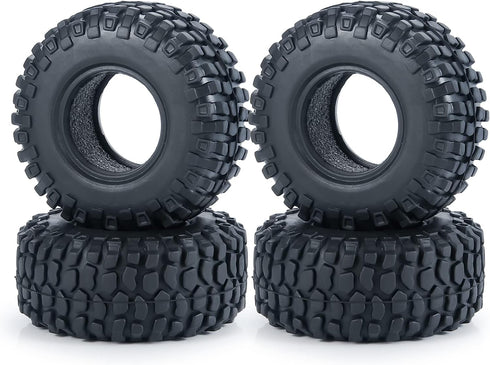 MOHERO 1.0 Crawler Tires Soft Rubber Wheel Tires 4PCS for 1/24 Axial SCX24 90081 AXI00001 AXI00002 AXI00005 AXI00006 RC Crawler Car (54mm)...