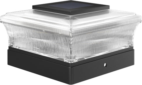 Davinci Lighting Cubed Solar Outdoor Post Cap Lights - 4x4 5x5 6x6 - Bright LED Light for Fence Deck Garden or Patio Posts (1 Pack)...