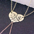 3 Pcs Best Friends Forever Engraved Necklace Broken Heart Charm Pendant Set BFF Friendship Necklace (Gold - " We are sisters connected at heart ")...
