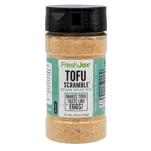 FreshJax Organic Tofu Scramble Spice Mix – Vegan Plant-Based Egg Seasoning, 4.8 oz Large Bottle, Gluten-Free, Certified Kosher, Non-GMO, No Preser...