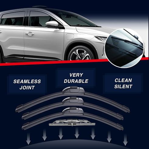 16"/14"/14"+10" Front and Rear Windshield Wiper Blades Replacement for Toyota FJ Cruiser 2014 2013 2012 2011 2010 2009 2008 2007 (Set of 4) J/U Ad...