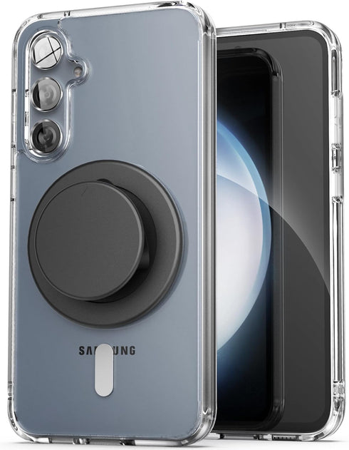 ENCASED Clearback Case Designed for Samsung Galaxy S23 FE Case with Magnetic Phone Grip (Compatible with MagSafe) Clear...