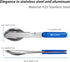 PortableAnd Travel Cutlery 3 PCS Camping Utensil Set with Spoon, Fork, Knife & Bottle Opener Best Gift for Travel, Outdoor Backpacking Flatware wi...