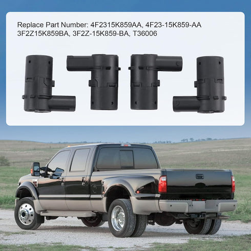 JDMSPEED New Set of 4 Pcs Bumper Backup Parking Sensor Replacement for 4F23-15K859-AA 4F2315K859AA...
