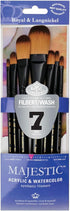 Majestic Royal & Langnickel Filbert and Oval Wash Artist Brush Set, 7-Piece...