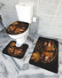 T&H Home Bath Rug Sets 3 Piece for Bathroom - USA Western Mat, Cowboy Hat with Boots Rope on American Flag Ultra Soft Non Slip and Absorbent Showe...