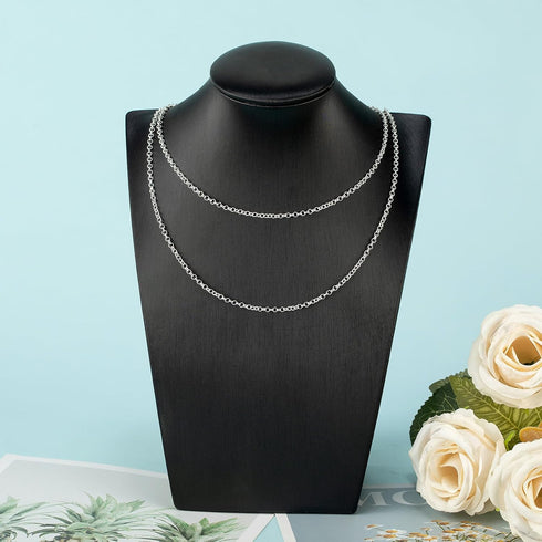 UMAOKANG 10 Meters Silver Chain for Jewelry Making Silver Plated Solid Brass Jewelry Chains Bulk for Women Necklace Bracelet DIY Jewelry Supplies...