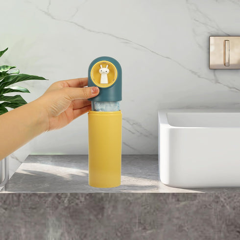 VOCOSTE Toothbrush Travel Case, Plastic, Lightweight Traveling Toothbrush Holders Case, for Travel Business, Yellow Blue, 7.87"x2.28"...