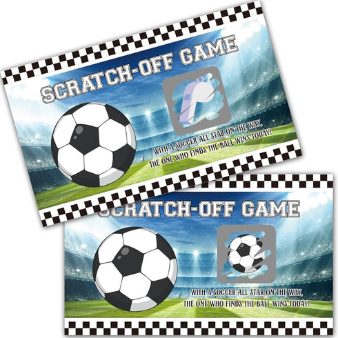 50 Pack Soccer Theme Scratch Off Game, Soccer Scratch Card for Baby Shower Birthday Party Lottery Game Group Games Enterprises Activity, Gifts for...